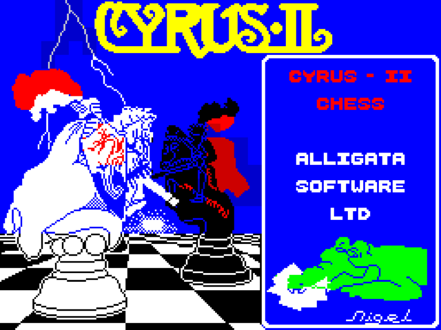 Cyrus II title screen for ZX Spectrum
